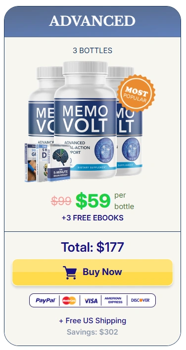 MemoVolt 3 Bottle Price